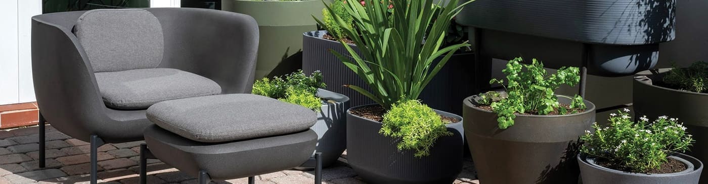 Crescent Garden Self-Watering Planters
